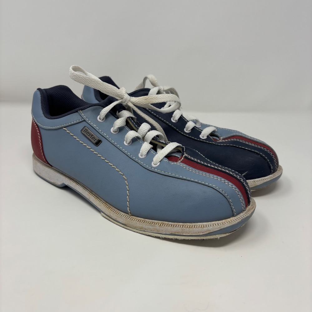 Dexter Slide-Rite Women's Bowling Shoes Blue Navy Red White Lace Up Athletic